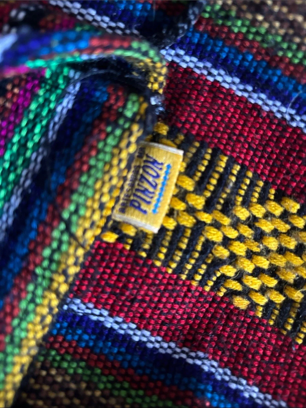 Artesanias MR Pinzon Mexican Drug Rug Boho Hippie Multi Colored Backpack Unisex